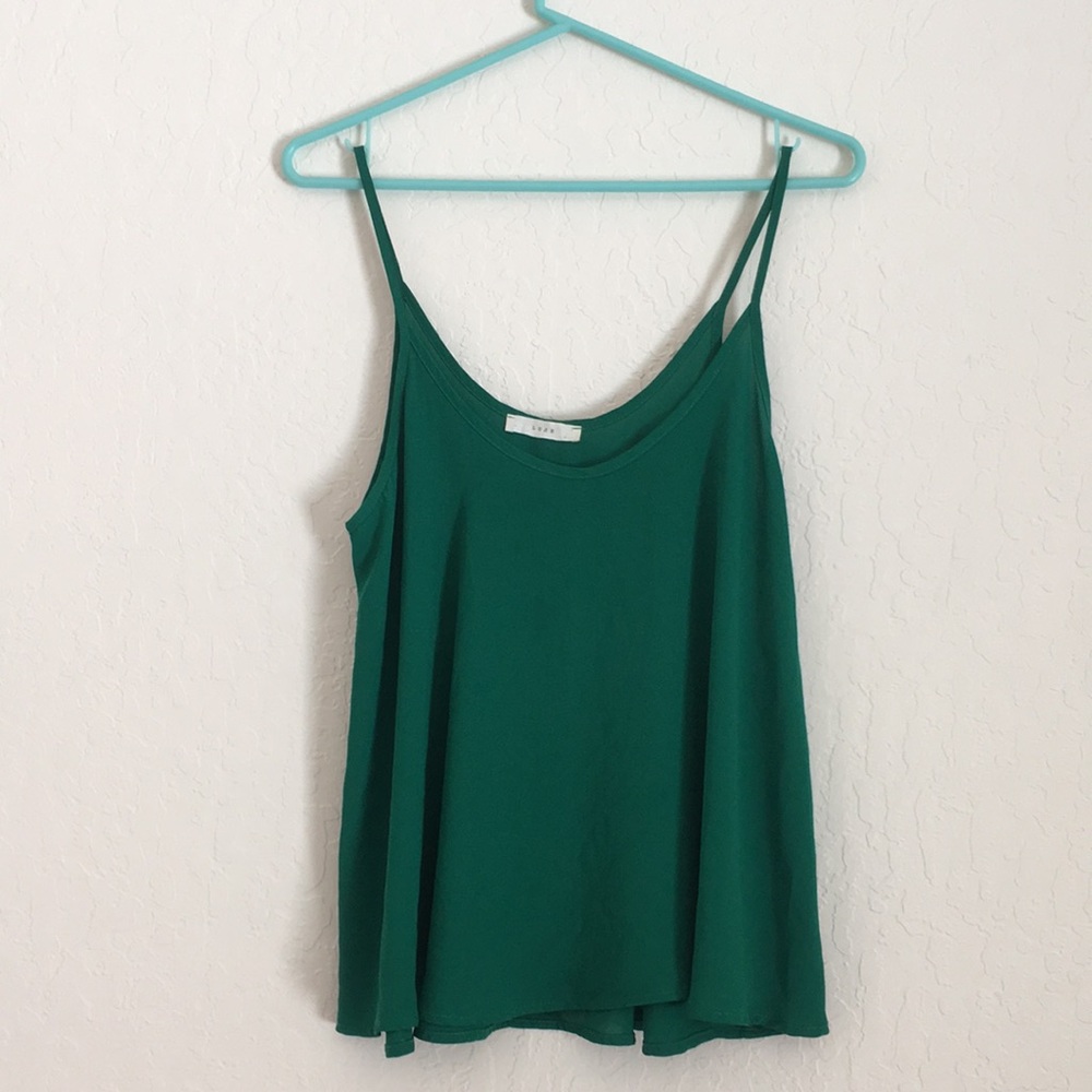 Lush green slinky tank top